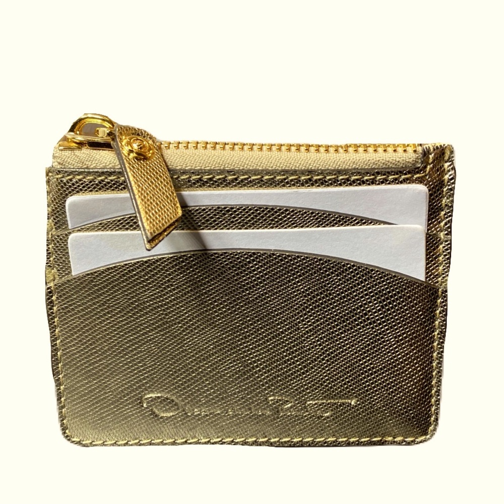 Oscar De La Renta Golden Cards Holder/ Wallet